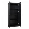 Cornelia Modern 2-Piece Wardrobe Closet in Black Armoire | Armoire-penderie moderne Cornelia 2 pieces en noir