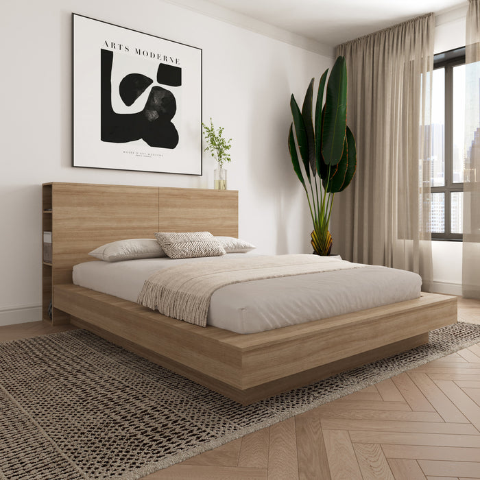 Nordika Marconi Queen Headboard - Brown Oak