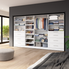 Bestar Florence 132" Modular Walk-In Closet System with Drawers and Shoe Shelves Shaker Style - White|Système de pièce-penderie modulaire Florence de Bestar de 132 po avec tiroirs et tablettes pour chaussures de style Shaker - blanc