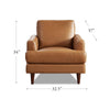 Hydeline Cassia Leather Chair - Brown|Fauteuil Cassis de Hydeline en cuir - brun
