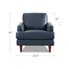 Hydeline Cassis Leather Chair - Navy|Fauteuil Cassis de Hydeline en cuir - bleu marine