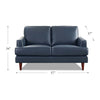 Hydeline Cassis Leather Loveseat - Navy|Causeuse Cassis de Hydeline en cuir - bleu marine