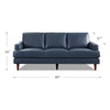 Hydeline Cassis Leather Sofa - Navy|Sofa Cassis de Hydeline en cuir - bleu marine
