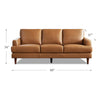 Hydeline Cassia Leather Sofa - Brown|Sofa Cassis de Hydeline en cuir - brun