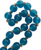 Glass 45" L Beaded Garland - Dark Sky Blue|Grande guirlande de perles de 45 po en verre - bleu ciel foncé
