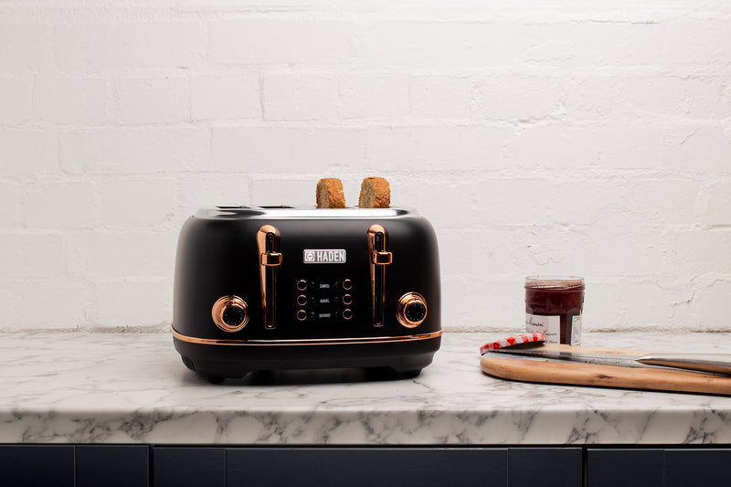 Haden Heritage 4-Slice Toaster - Black Copper