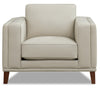 Hydeline Lyon Leather Chair - Vanilla|Fauteuil Lyon de Hydeline en cuir - vanille
