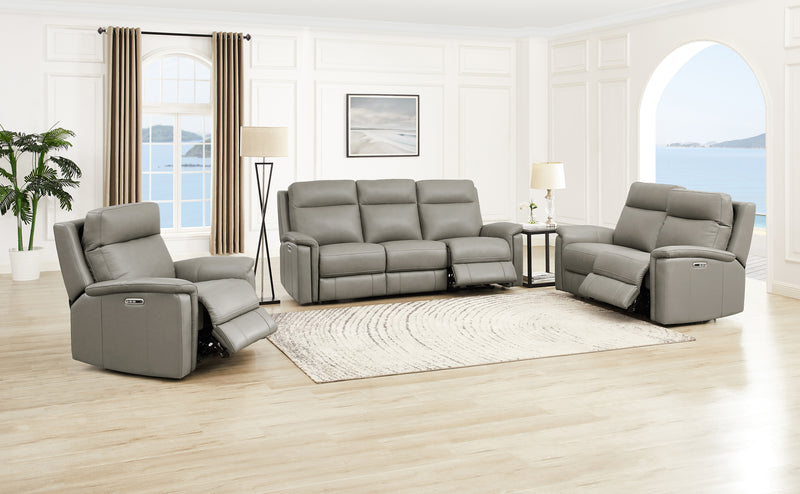 Hydeline Stanfield Power Reclining Sofa - Grey