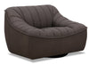 Hydeline Nest Leather Chair - Chocolate|Fauteuil Nest en cuir de Hydeline - chocolat