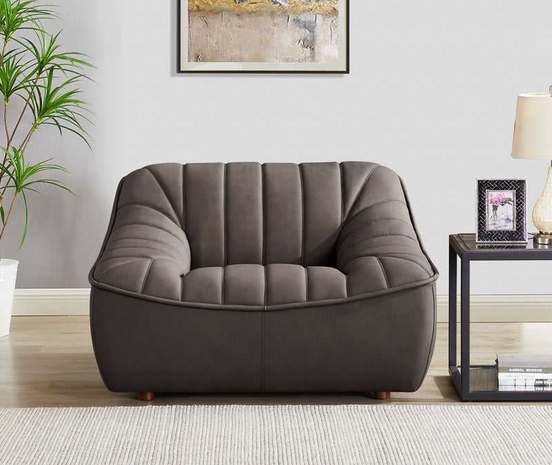 Hydeline Nest Leather Chair - Chocolate