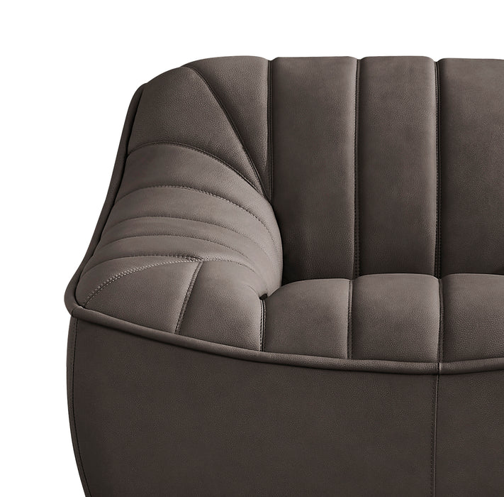 Hydeline Nest Leather Loveseat - Chocolate