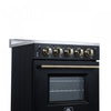 Forno Loiano 24 Inch Freestanding Electric Range in Black, 2.3 cu.ft. with Storage Drawer - FFSEL6099-24BLK | Cuisiniere electrique Loiano de 24 po en noir, 2,3 pi³ avec tiroir de rangement - FFSEL6099-24BLK