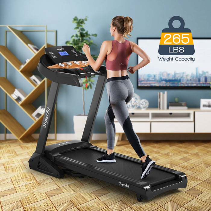 Costway 3.75hp Electric Folding Treadmill W/auto Incline 12 Program App Control
