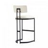 Juno Contemporary Modern Metal Barstool in Ivory | Tabouret de bar moderne contemporain en metal Juno, ivoire