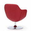 Caisson Modern Upholstered Swivel Lounge Chair in Red - Set of 2 | Fauteuil lounge pivotant moderne Caisson en tissu rouge - Lot de 2