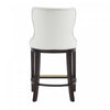 Blair Modern Wood Upholstered Counter Stool in White - Set of 2 Bar Stool | Tabouret de comptoir Blair moderne en bois et tissu blanc - Lot de 2