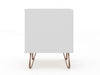 Rockefeller Mid-Century Modern 20" Nightstand in White (2-Drawer) - Set of 2 | Table de nuit Rockefeller Mid-Century Modern 20" en blanc (2 tiroirs) - Lot de 2
