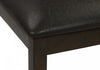 Dining Chair Set of 2 Kitchen Dining Room Brown Leather-Look Brown Wood Legs Transitional|Ensemble de 2 chaises de salle à manger de style transitionnel avec apparence cuir brun et pattes en bois brun pour la cuisine et la salle à manger