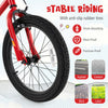 Costway 18" Led Lighted Kids Bike With Adjustable Seat Coaster Brake Training Wheels Red