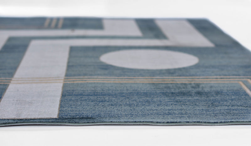 Erisa Contemporary 5'1\" x 7'7\" Area Rug in Blue Indoor Area Rug