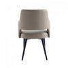 Tremont Modern Metal Vegan Leather Armchair in Taupe | Fauteuil moderne Tremont en metal et cuir vegetalien taupe
