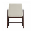 Stella Modern Wood Velvet Armchair in Cream | Fauteuil moderne en bois et velours Stella, coloris creme