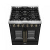 Forno Galiano 30" Black Gas Range, 4.32 cu.ft- FFSGS6444-30BLK | Cuisiniere a gaz noire Galiano 30 pouces, 4,32 pi³ – FFSGS6444-30BLK