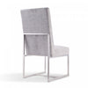 Element Modern Velvet Metal Dining Chair in Gray - Set of 2 | Chaise de salle a manger moderne en velours et metal Element gris - Lot de 2
