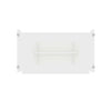 Coney Mid-Century Modern 53" Dining Table in White | Table a manger Coney style mid-century moderne 53" en blanc