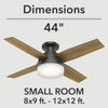 Dempsey Low Profile Ceiling Fan with Light Fixture - Bronze | Ventilateur de plafond Dempsey à profil bas avec luminaire - Bronze