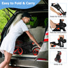 Goplus Folding 3 Wheels Golf Push Cart W/bag Scoreboard Adjustable Handle Red