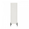 Abbey Modern 32" Tempered Glass Bookcase Cabinet in Maple and Off White (4-Shelf) | Armoire bibliotheque moderne Abbey 32" en verre trempe, erable et blanc casse (4 etageres)