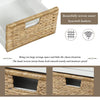 Harvey Solid Wood Storage Bench With Drawers And Rattan Baskets - White | Banc De Rangement Harvey En Bois Massif Avec Tiroirs Et Paniers En Rotin, Blanc