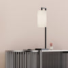 25" Black Rectangular Frame Table Lamp with Cylinder Shade | Lampe de table noire de 25 po à armature rectangulaire avec abat-jour cylindrique