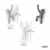 Umbra Buddy Wall Hooks - White and Grey|Crochets muraux Buddy de Umbra - blancs et gris