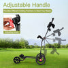 Costway Foldable 3 Wheel Golf Pull Push Cart Trolley Scorecard Drink Holder Mesh Bag