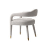 Aspen Mid-Century Modern Upholstered Tweed Armchair in Silver Lining - Set of 2 | Fauteuil Aspen d’inspiration mi-siecle moderne en tweed argente – Lot de 2