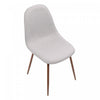 LumiSource Pebble Grey Fabric Mid-Century Modern Dining Accent Chair - Set of 2|Chaise d’appoint de salle à manger moderne du milieu du 20e siècle Pebble en tissu gris - ensemble de 2