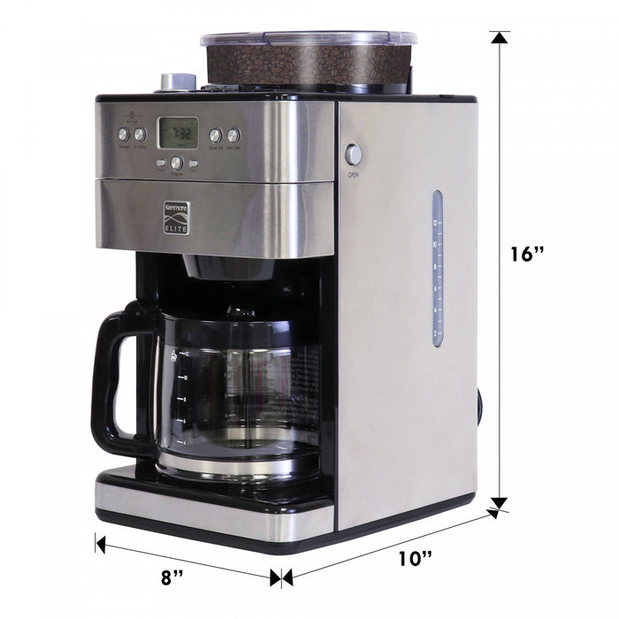 Kenmore Elite Grind & Brew Coffee Maker Stainless Steel - KKECMGBSS