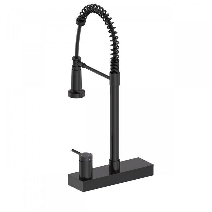 4 Function Chef Pivoting Waterfall Pull-Down Kitchen Faucet, Magnetic Docking. Black-FCWCMBKD1 Laundry Combo