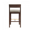 Patricia Modern Wood Upholstered Barstool in Linen - Set of 2 | Tabouret de bar moderne en bois Patricia avec revetement en lin - Lot de 2