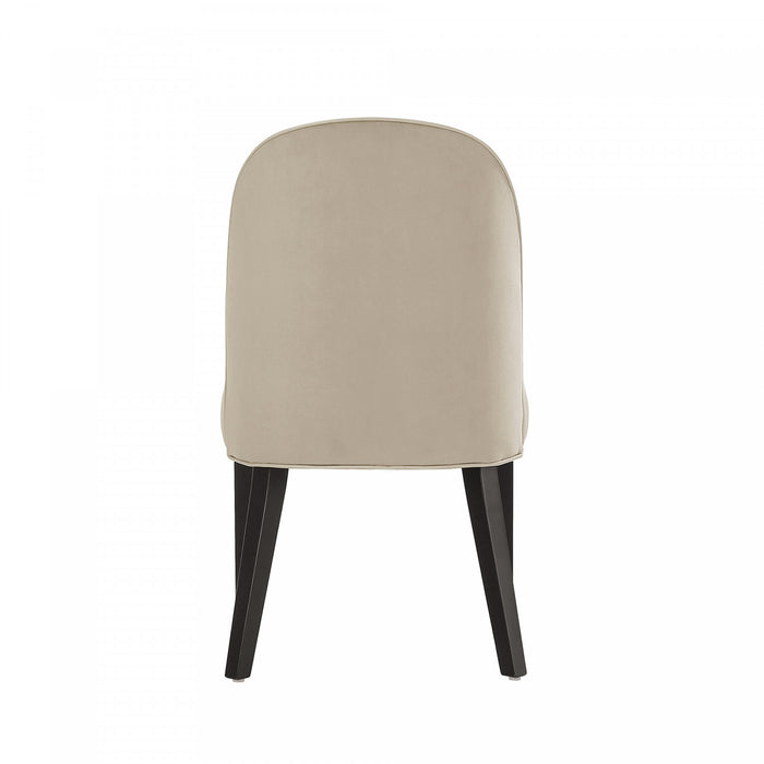 Hillman Modern Wood Upholstered Dining Chair in Sand - Set of 2