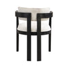 Evelyn Rubberwood Dining Chair with Armrests and Upholstery Seating Set of 2,Black | Evelyn Ensemble de 2 chaises de salle a manger en bois de caoutchouc avec accoudoirs et assise rembourree, noir