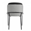 Olivia Set of 6 Modern Dining Chair with Slanted Legs and Adjustable Feet,Black&Gray | Olivia Ensemble de 6 chaises de salle a manger modernes avec pieds inclines et pieds reglables, noir et gris