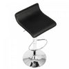 LumiSource Ale Black Fabric Contemporary Adjustable Height Barstool with Swivel - Set of 2|Tabouret pivotant contemporain Ale à hauteur réglable en tissu noir - ensemble de 2