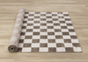 Leopold Checkered Brown White Geometric Area Rug - 2'7" x 4'11"|Carpette géométrique Leopold brune et blanche à motif de carreaux - 2 pi 7 po x 4 pi 11 po