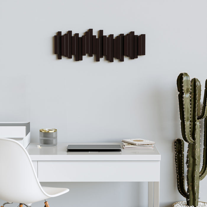 Umbra Modern Sticks Wall-Mounted Coat Rack - Espresso