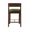 Patricia Modern Wood Upholstered Counter Stool in Turtle Green Bar Stool | Tabouret de comptoir moderne en bois Patricia avec revetement en tissu vert tortue