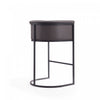 Cosmopolitan Mid-Century Modern Metal Upholstered Barstool in Graphite - Set of 3 Bar Stool | Tabouret de bar rembourre en metal style cosmopolite mi-siecle moderne en graphite - Lot de 3