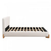 Olivia Elegant Comfortable Upholstered Bed,King Size,White King Bed  | Olivia Lit elegant et confortable avec revetement, Taille King, Blanc